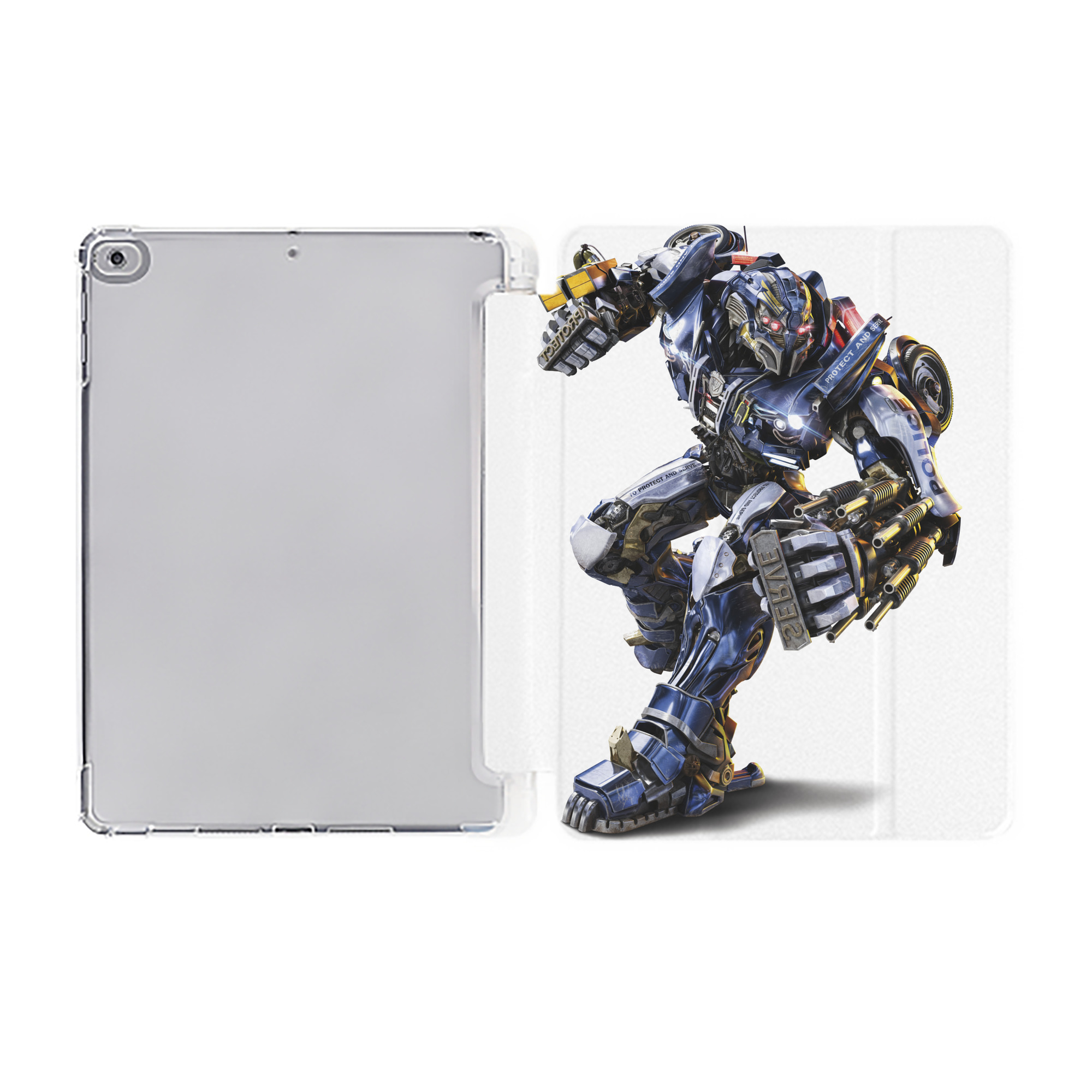 （画像用）  IPad ケース ペン収納付き 三つ折りスタンド PUレザー×シリコン 対応機種9.5/10.5/10.9インチ